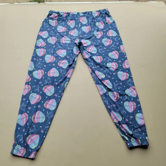 Briefly Stated Women’s Hot Air Balloon Love  Jogger Sleep Pants Blue L (12/14) - Picture 9 of 9
